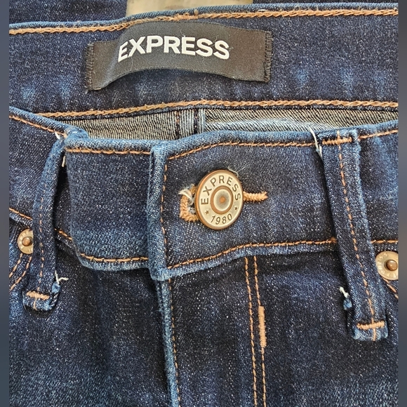 Express Distressed Stretch Mid Rise Legging Jeans 6R - Picture 2 of 11